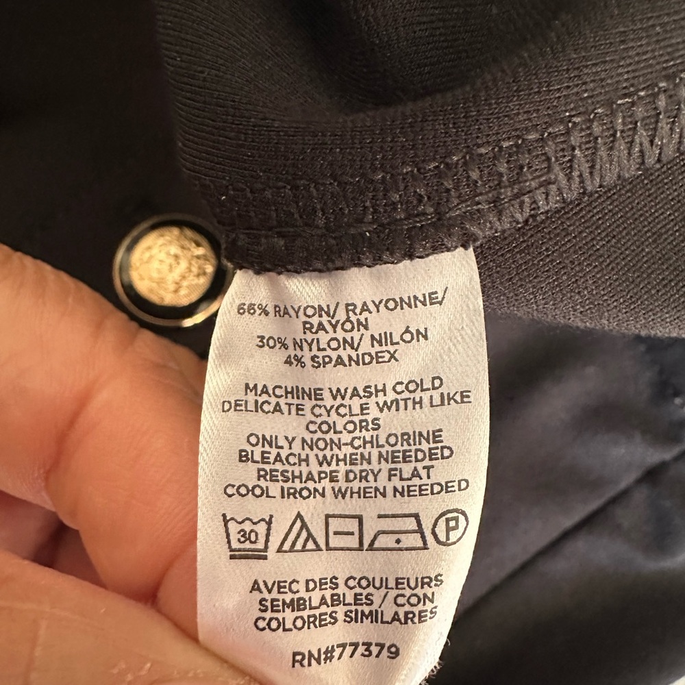 Ann Taylor The Sailor Dramatic Black Wide-Leg Stretchy Trousers Pants Size 16P - Picture 14 of 15